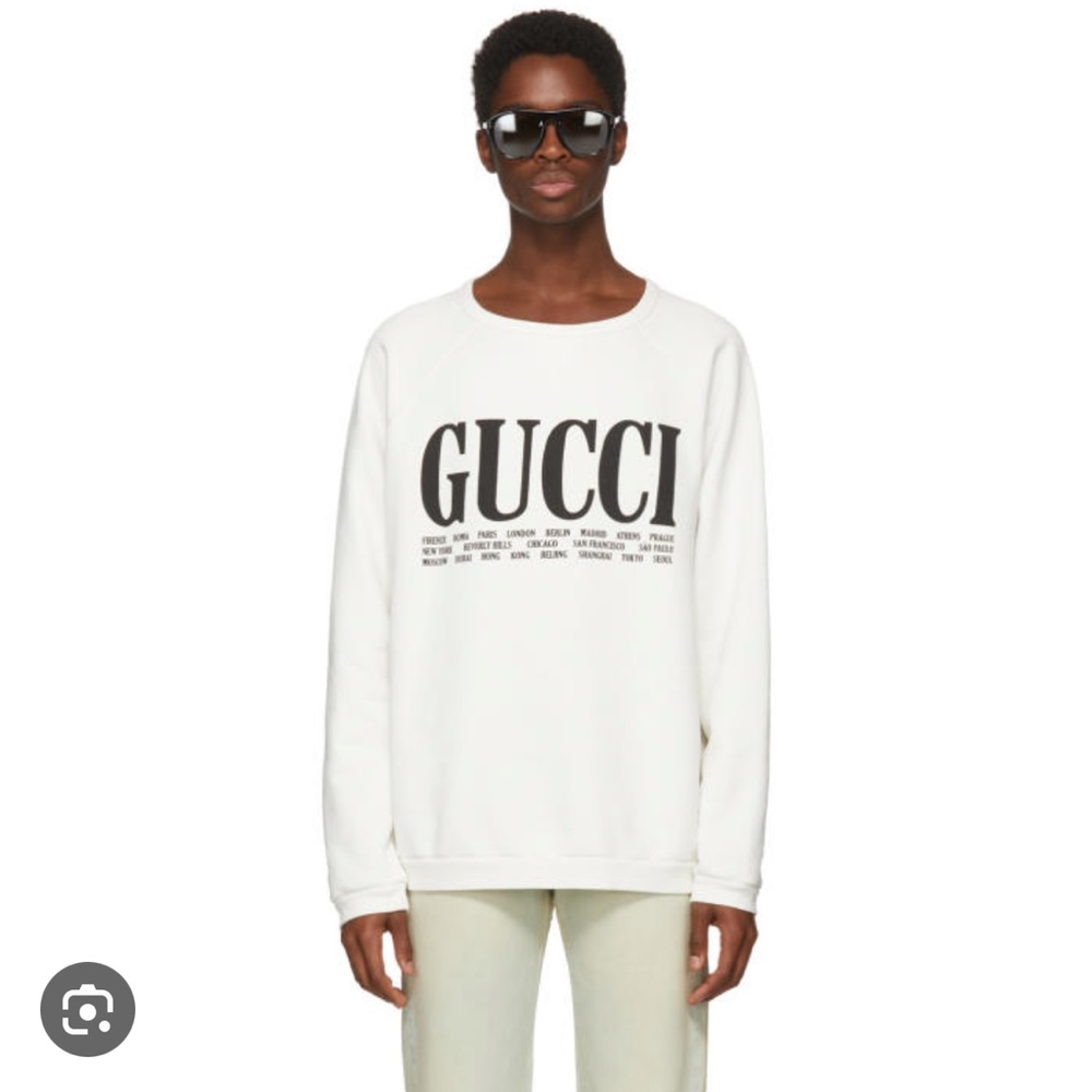 Gucci White Cities Sweatshirt
